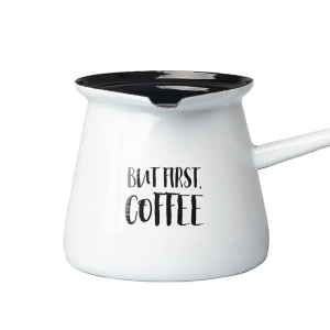 Emajlirana Džezva "But first coffee"