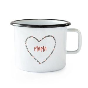 Emajlirana skodelica “Mama srce”